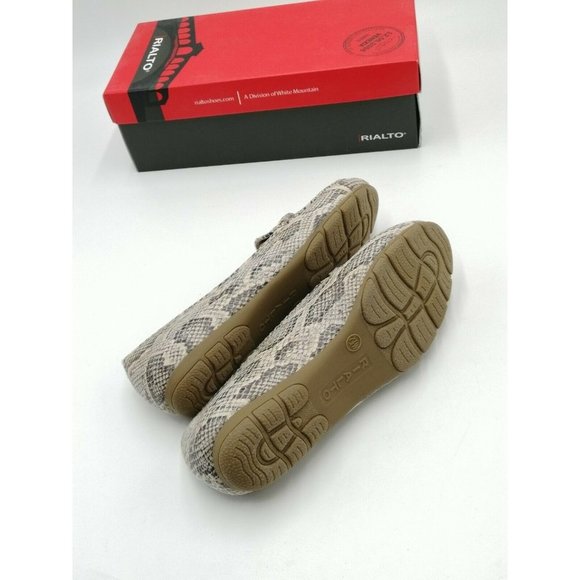 Rialto Guiding Loafer Flats Snakeskin Print Women's US 7.5W Wide New - Picture 7 of 12